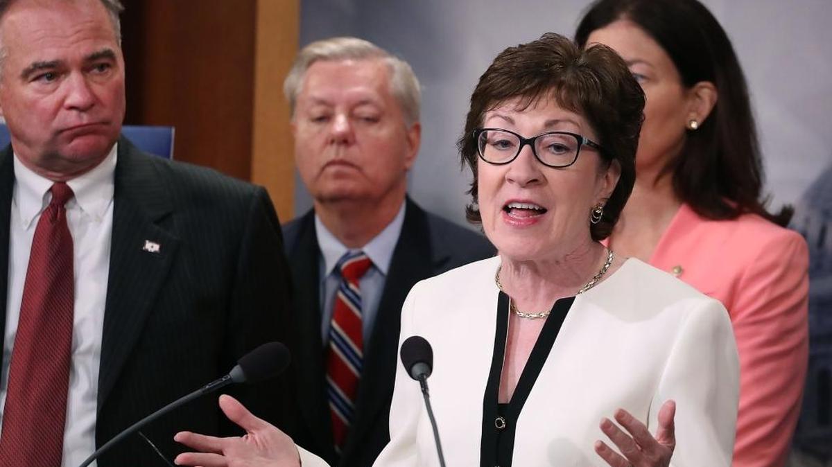 Sen. Susan Collins, R-Maine, proposed a bipartisan gun measure on Tuesday.