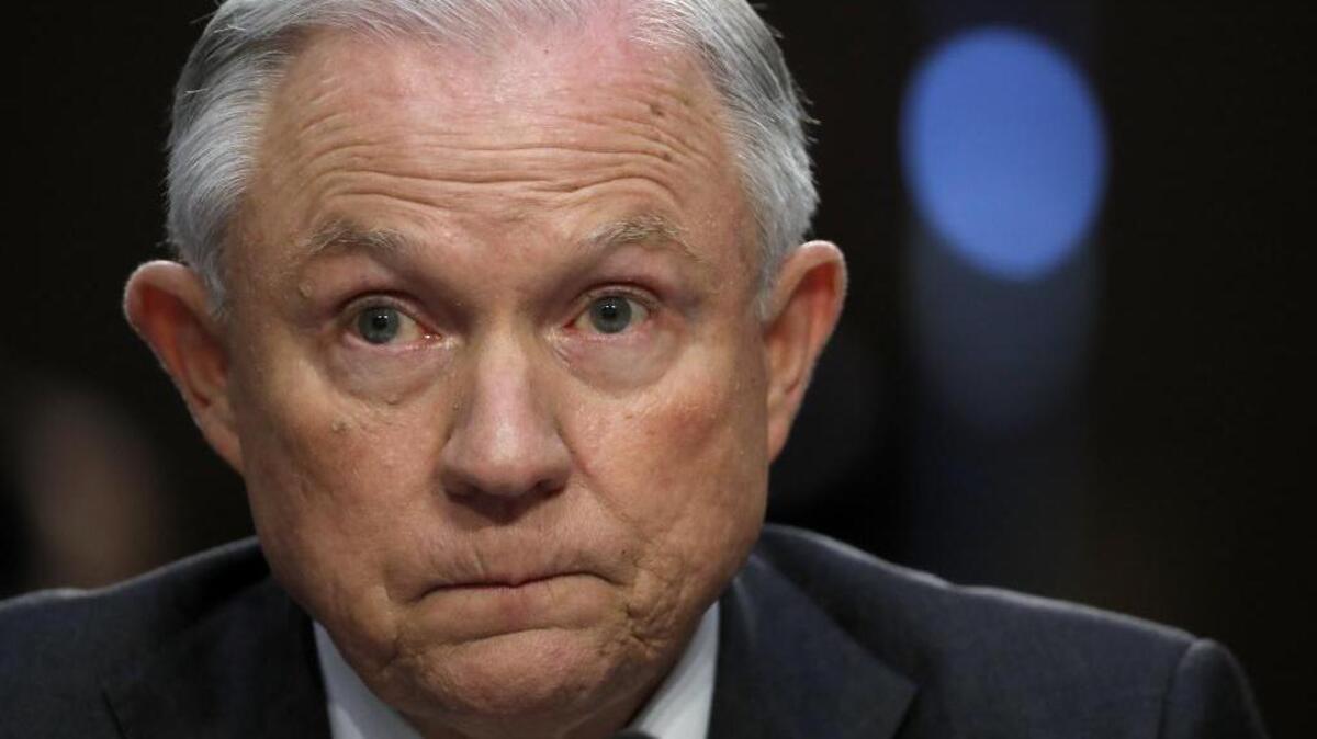 Attorney General Jeff Sessions testifies before the Senate Intelligence Committee on Tuesday.