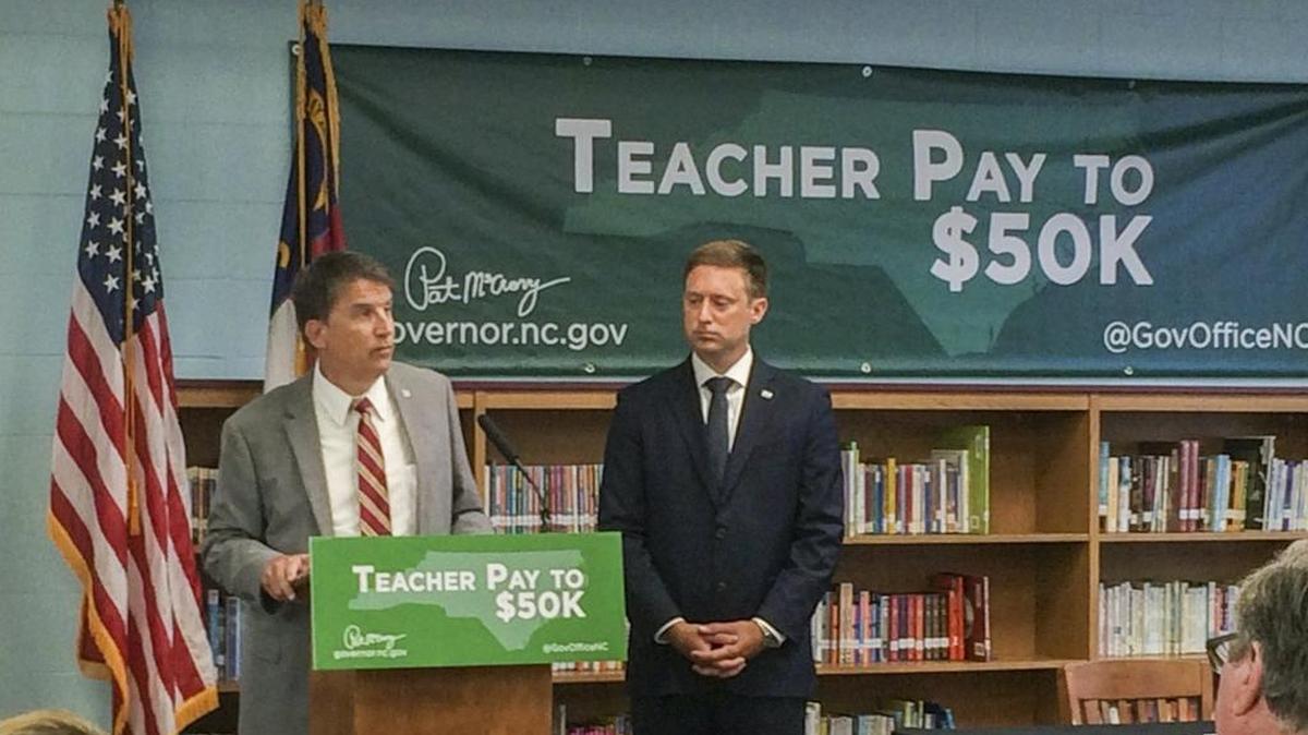 Gov. Pat McCrory touts this year’s teacher pay raises. The state still has a ways to go.