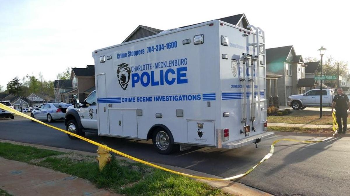 Charlotte-Mecklenburg Police investigate a homicide in April in the University area.