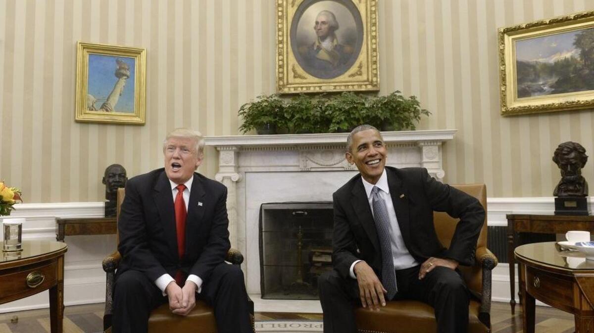 Donald Trump, here in November, has accused then-president Barack Obama of “tapping my phones” in October.