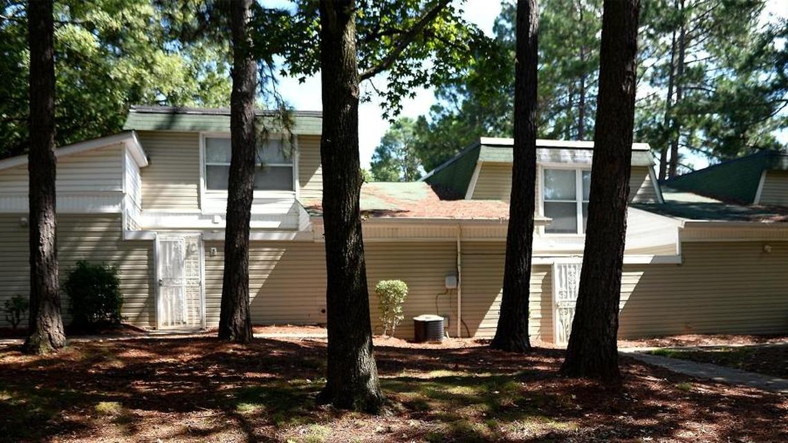 The site of a police shooting last month in north Charlotte.