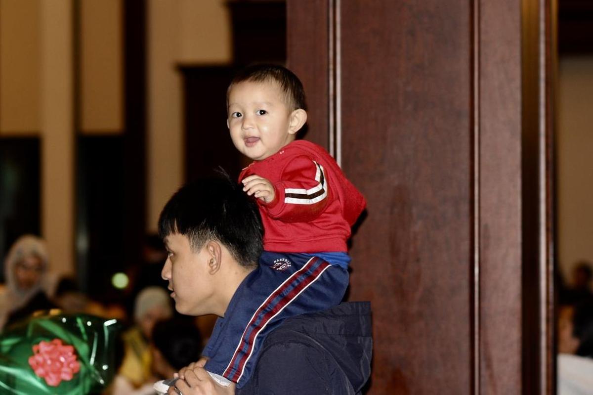 This child was born in the U.S. after his refugee parents arrived from Myanmar (formerly Burma).