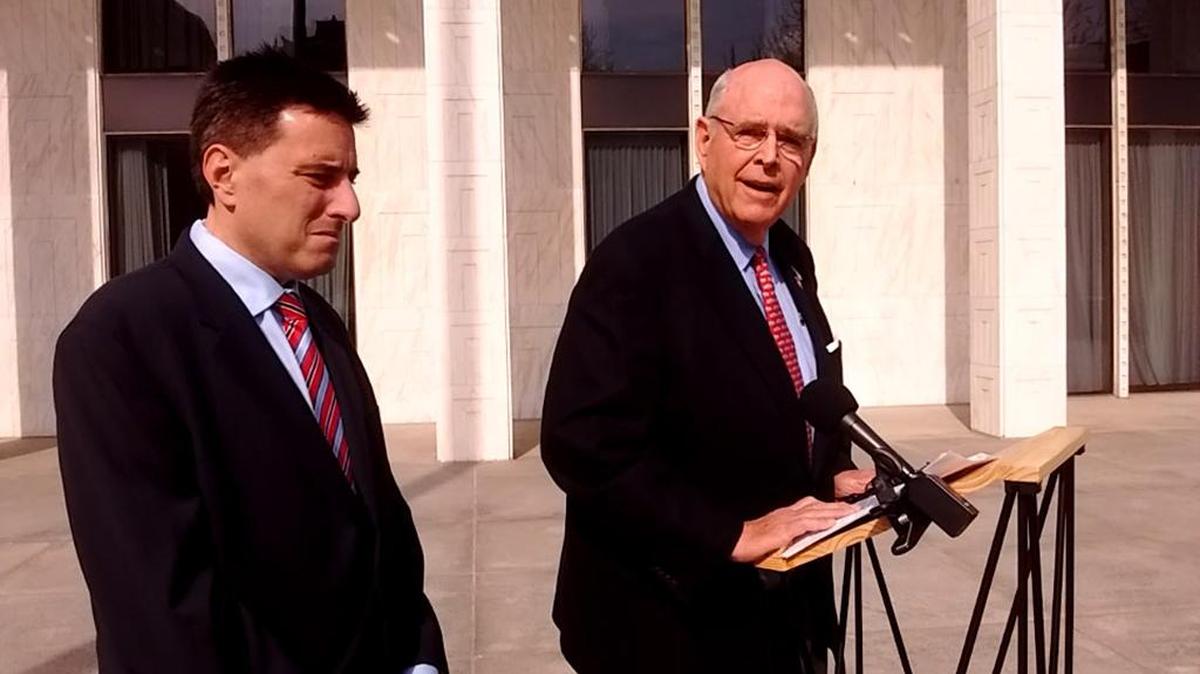 Robin Hayes, N.C. GOP chairman (at right), said Tuesday legislators should take action on HB2.