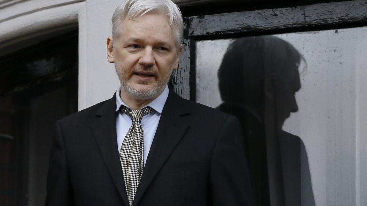 WikiLeaks founder Julian Assange speaks in London last year. His group leaked key documents during the 2016 U.S. presidential election, and the media reported on them.