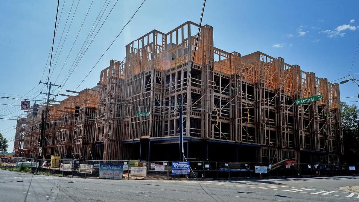 A record number of new apartments are under construction in Charlotte.