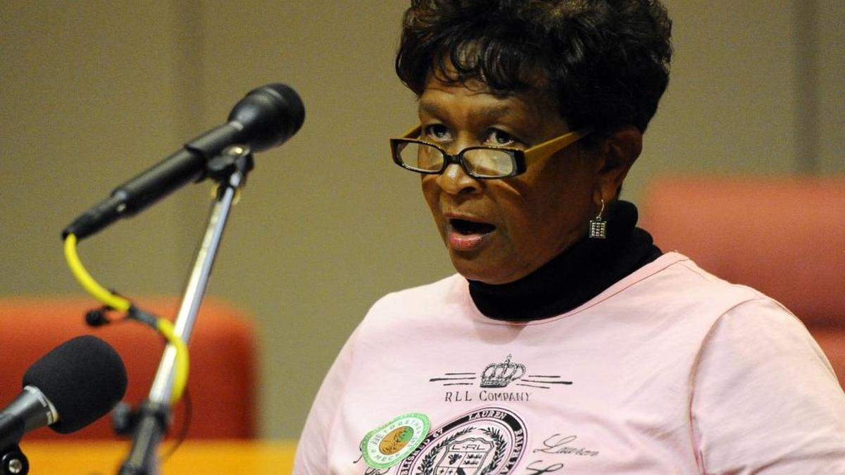 Mary McCray in 2014 after the CMS school board parted ways with Heath Morrison.