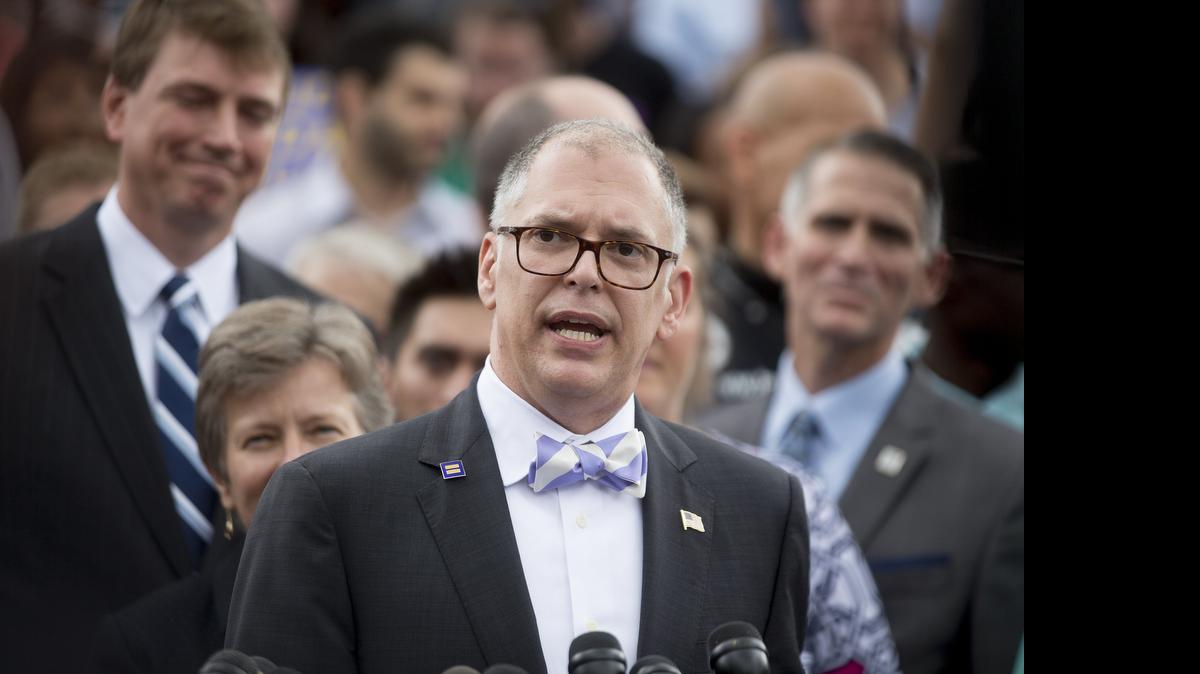 
Plaintiff Jim Obergefell speaks after Friday’s ruling.
