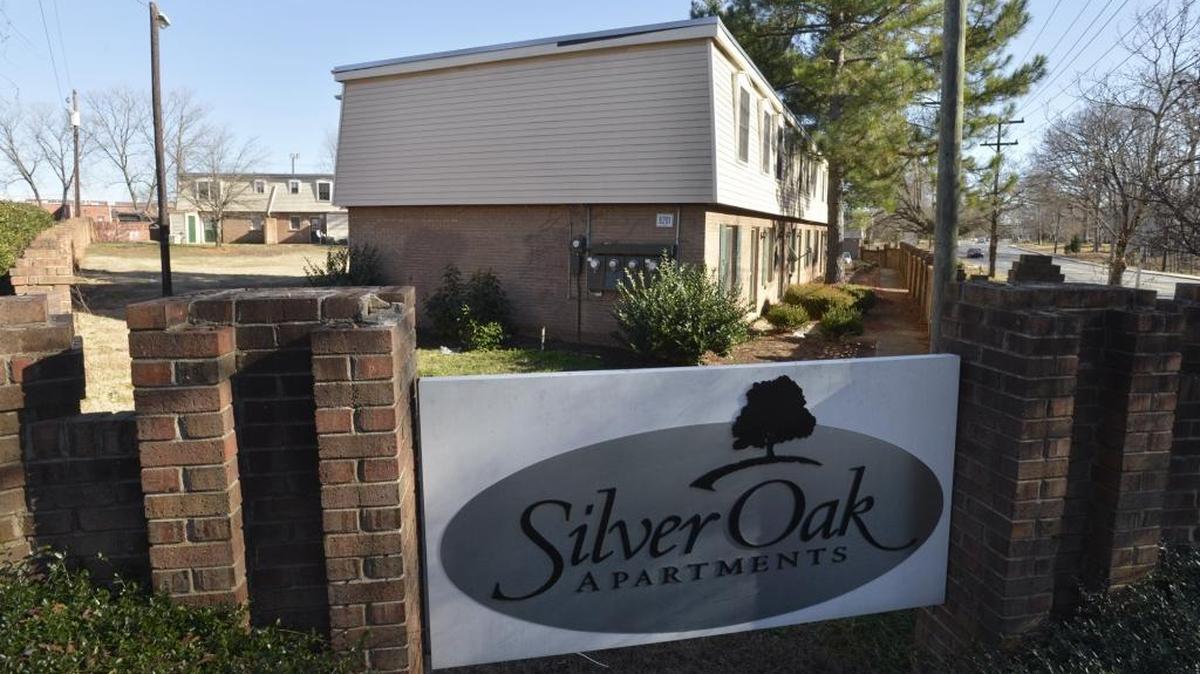 The old Silver Oaks Apartments on Monroe Road, which housed low-income families, were torn down to make way for the new Meridian Place development.