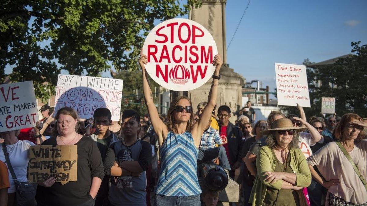 A protest last year after the violence in Charlottesville.