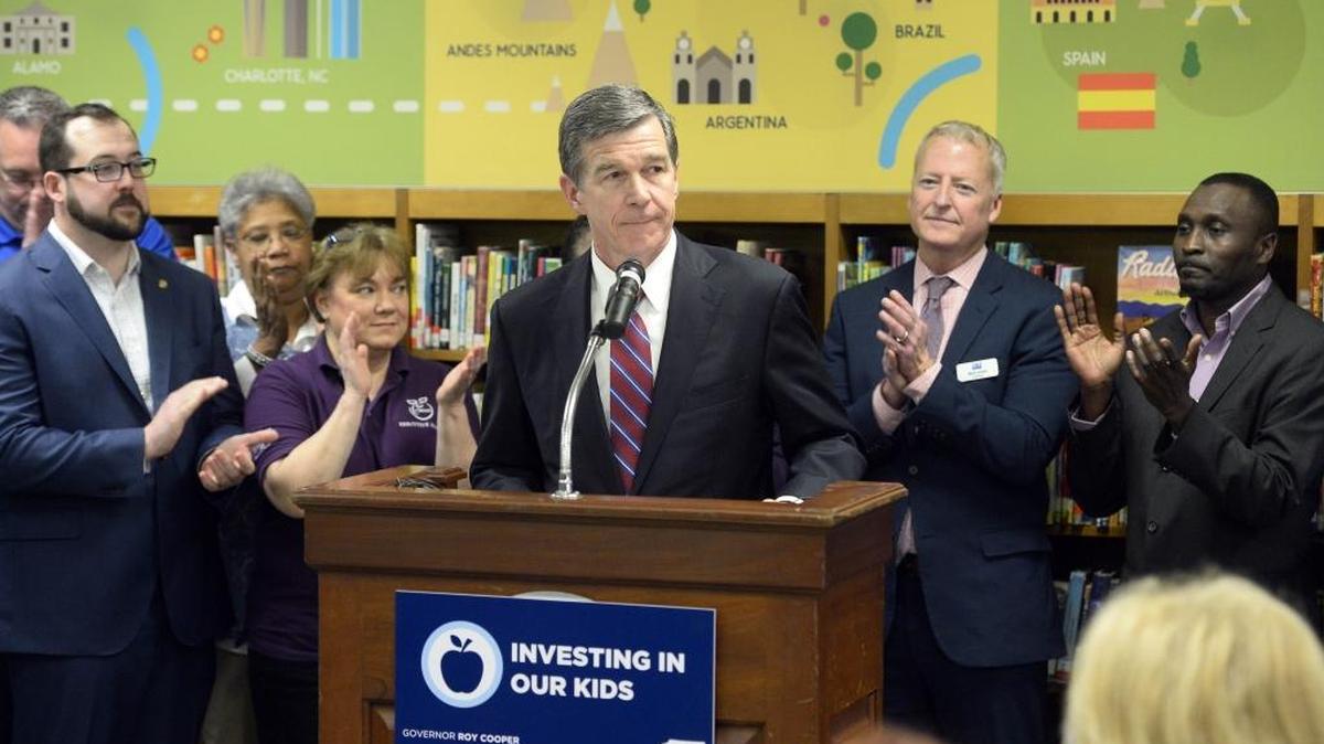 Gov. Roy Cooper announces a teacher pay increase initiative in Charlotte on Monday. Will Republicans go along?
