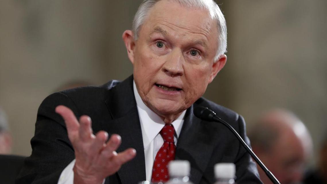 Then-Attorney General-designate, Sen. Jeff Sessions, R-Ala., testifies on Capitol Hill in Washington at his confirmation hearing Jan. 10 before the Senate Judiciary Committee.