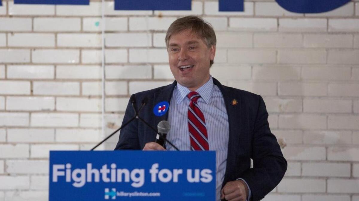 State Rep. Duane Hall speaks at a Hillary Clinton for North Carolina campaign event in 2016.