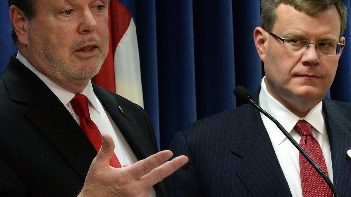 
Senate leader Phil Berger, left, and House Speaker Tim Moore, right, would have slush funds at their fingertips under new legislation.
