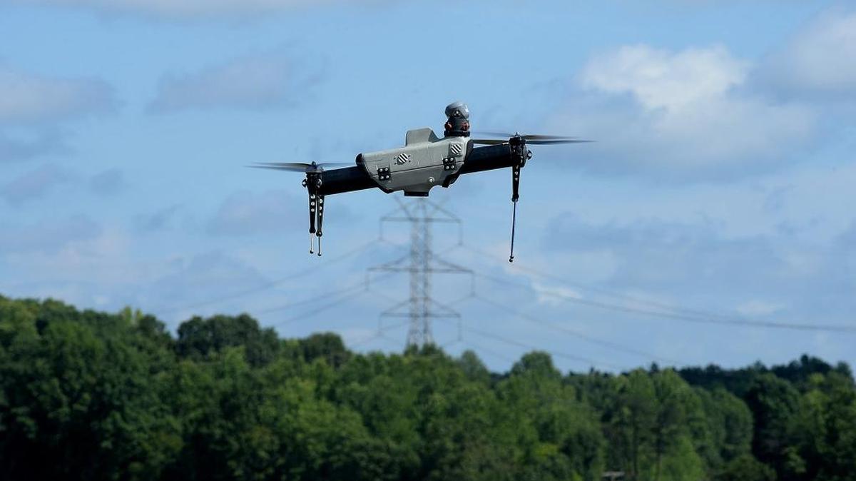 
Duke Energy has received FAA permission to test drones, including this quad copter. 



