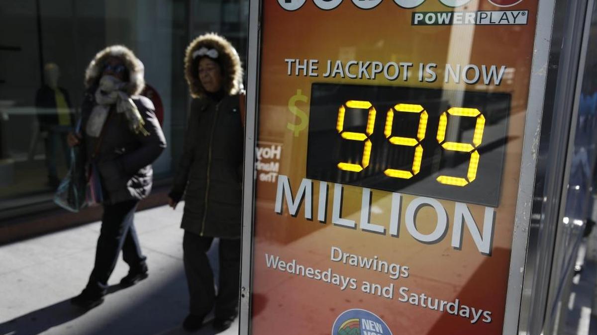 The Powerball jackpot is so big that billboards around the country, including this one in New York, have to advertise the prize as $999 million because they're not built to show billions.