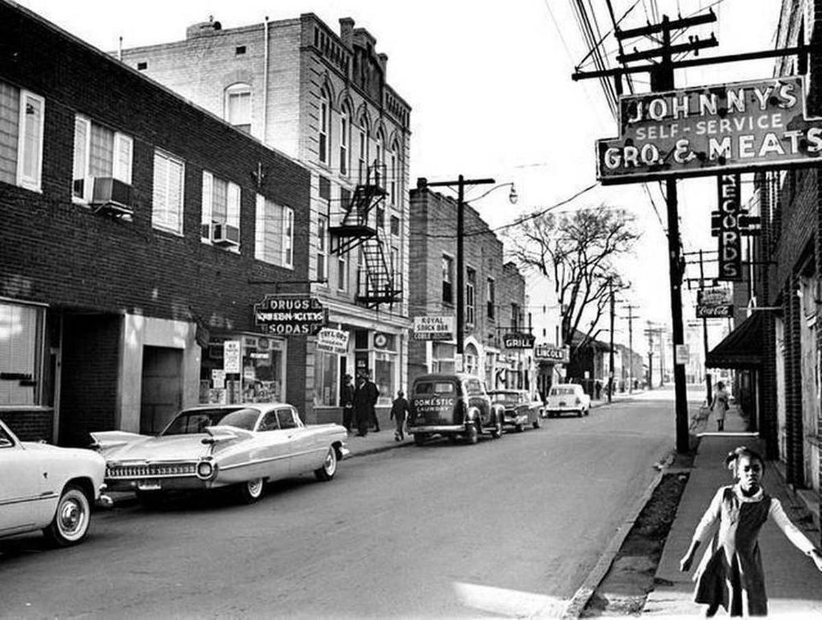 This undated photo shows Second Street, part of what was then Brooklyn’s business district.