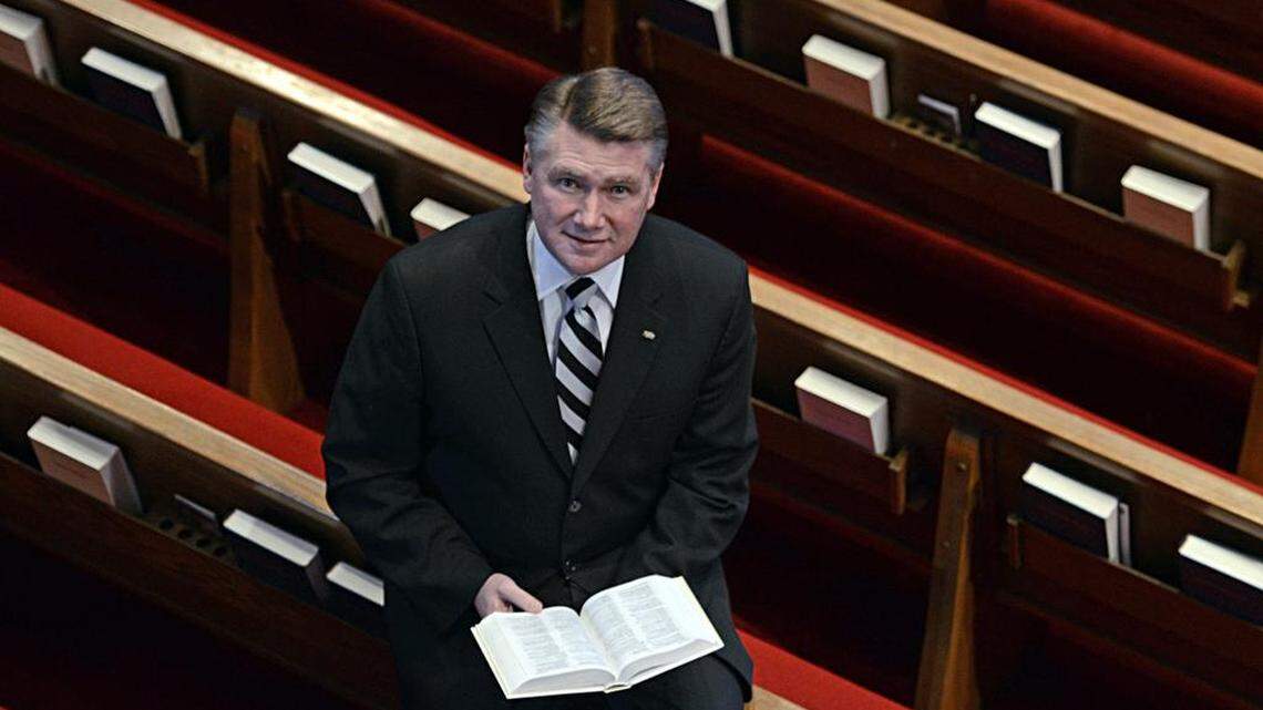 Rev. Mark Harris was senior pastor at Charlotte’s First Baptist Church before stepping down to run for office.