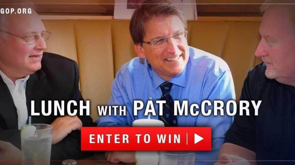 What burning question would you love to ask Gov. Pat McCrory over lunch?