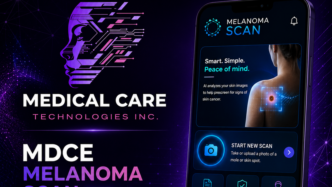 Medical Care Technologies (OTC PINK:MDCE) Advances AI Longitudinal Body-Map Monitoring Capabilities Within its Melanoma Scan Beta App 