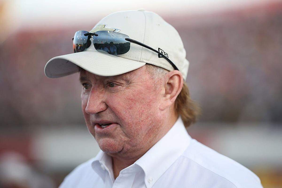 RCR team owner and NASCAR Hall of Famer Richard Childress waits on the grid prior to the NASCAR Cup Series All-Star Race at North Wilkesboro Speedway on May 18, 2025.