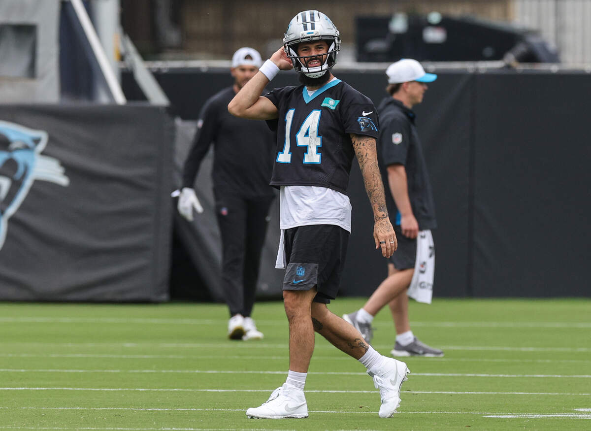 Quarterback Will Grier takes part in Carolina Panthers Organized Team Activities on Tuesday, June 2, 2026.
