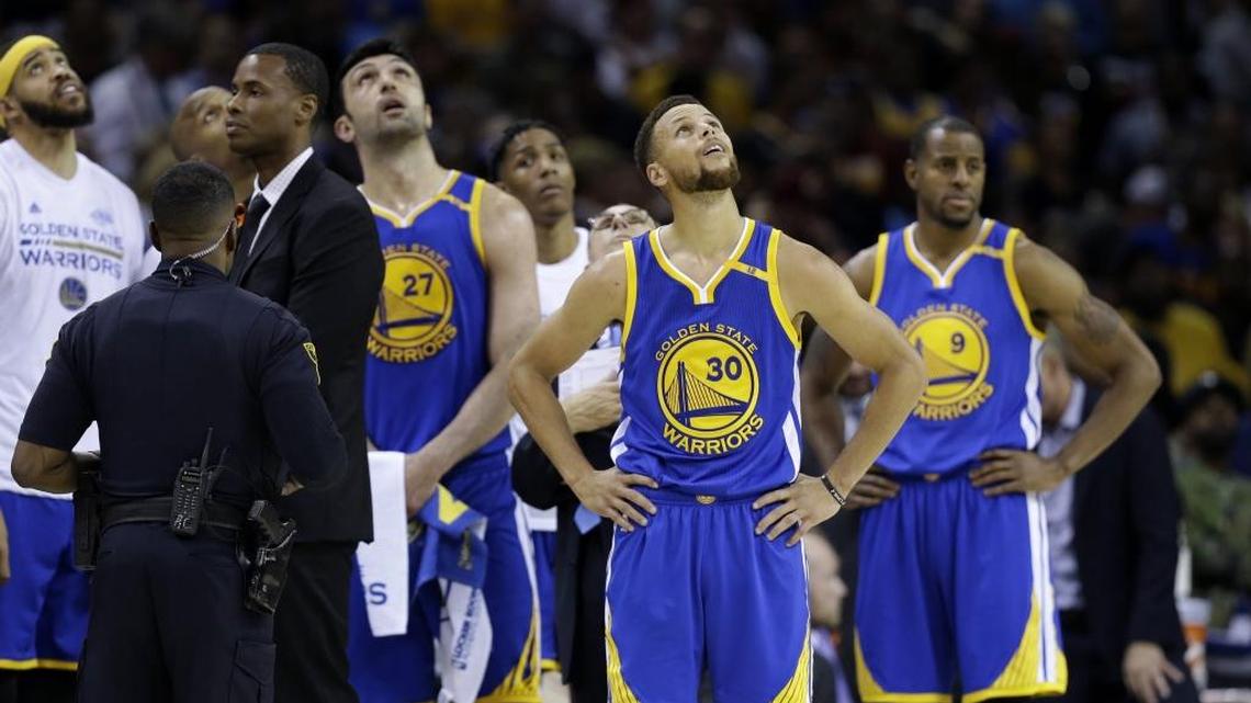 Golden State Warriors guard Stephen Curry (30) and his teammates are looking forward to Monday’s NBA Finals Game 5 and a chance to beat Cleveland and win the world title