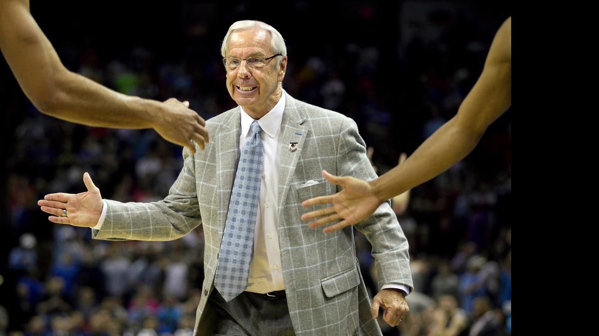 
UNC coach Roy Williams at the NCAA Tournament game against Providence in 2014.


