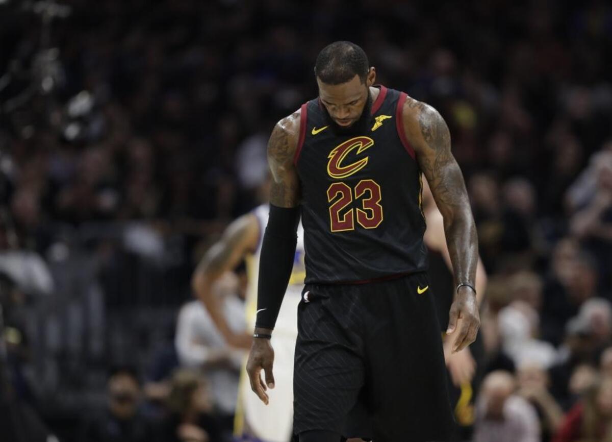Cleveland Cavaliers' LeBron James in action in the first half of Game 4 of basketball's NBA Finals against the Golden State Warriors, Friday, June 8, 2018, in Cleveland. (AP Photo/Tony Dejak)