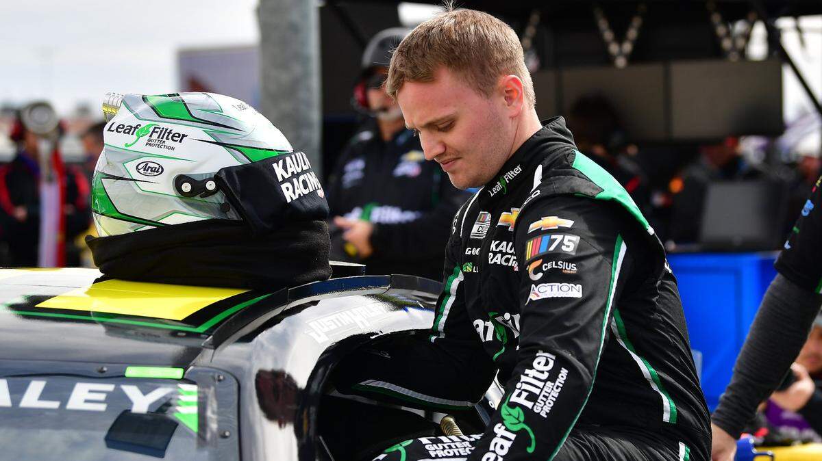Mar 4, 2023; Las Vegas, Nevada, USA; NASCAR Cup Series driver Justin Haley (31) during practice at Las Vegas Motor Speedway. Mandatory Credit: Gary A. Vasquez-USA TODAY Sports