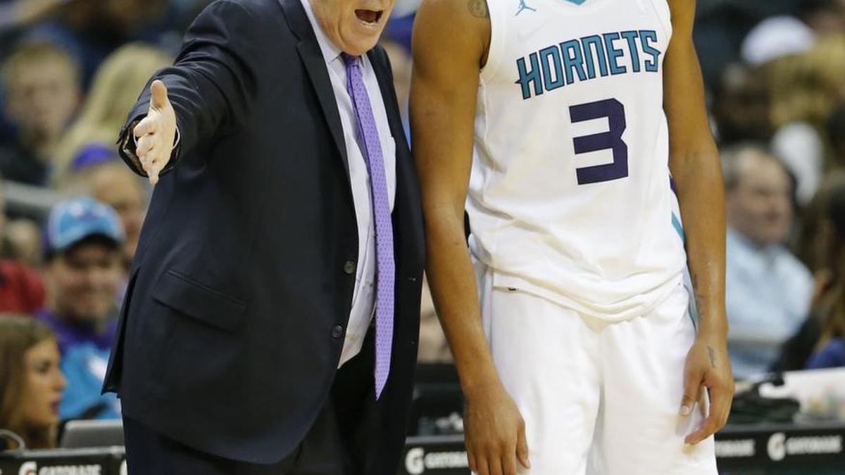 Charlotte Hornets coach Steve Clifford, left, expected a bigger impact from Jeremy Lamb (3) this season, and Lamb has delivered.