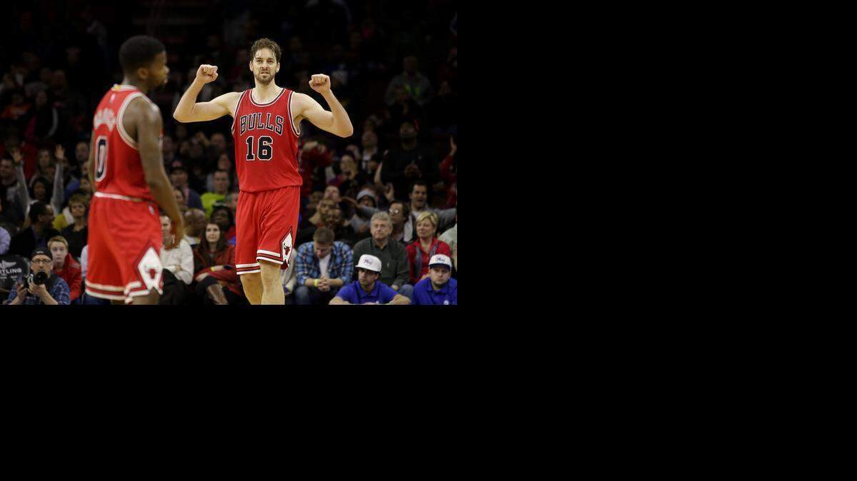 
Chicago Bulls forward Pau Gasol (16) leads the NBA in double-doubles this season with 43.
