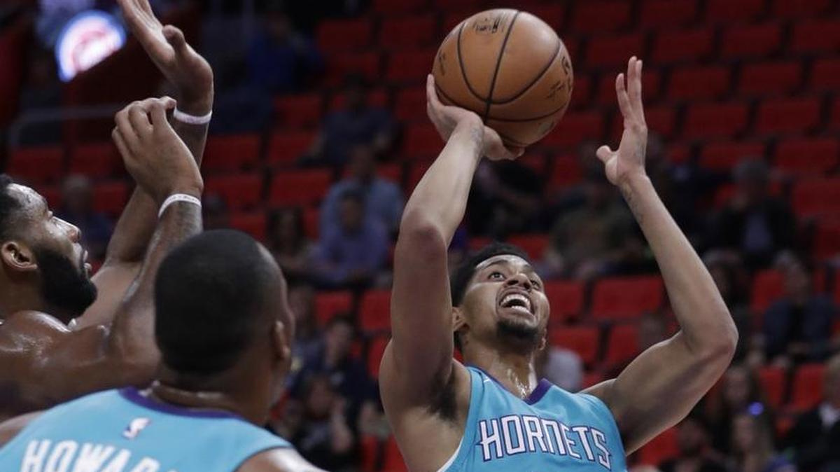 Charlotte Hornets guard Jeremy Lamb (with ball) missed two preseason exhibitions with a groin injury in 2017. Groin injuries are common in basketball.