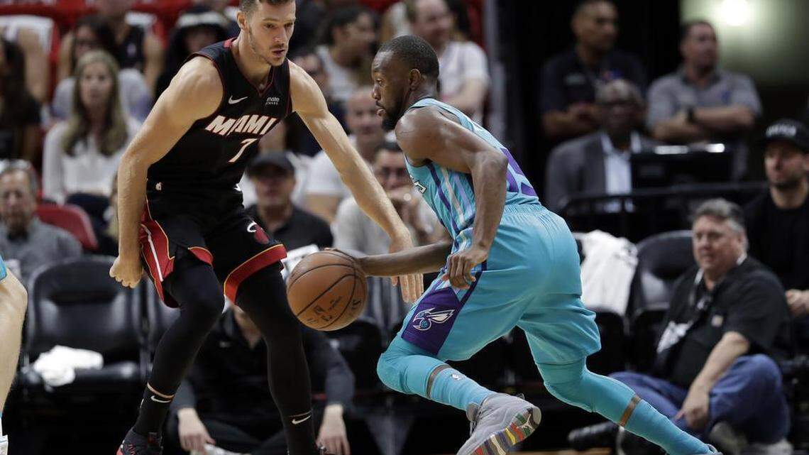 Kemba Walker (with ball) says he is going to need help for the Charlotte Hornets to have a successful season, like the type Malik Monk provided in the fourth quarter in Miami.