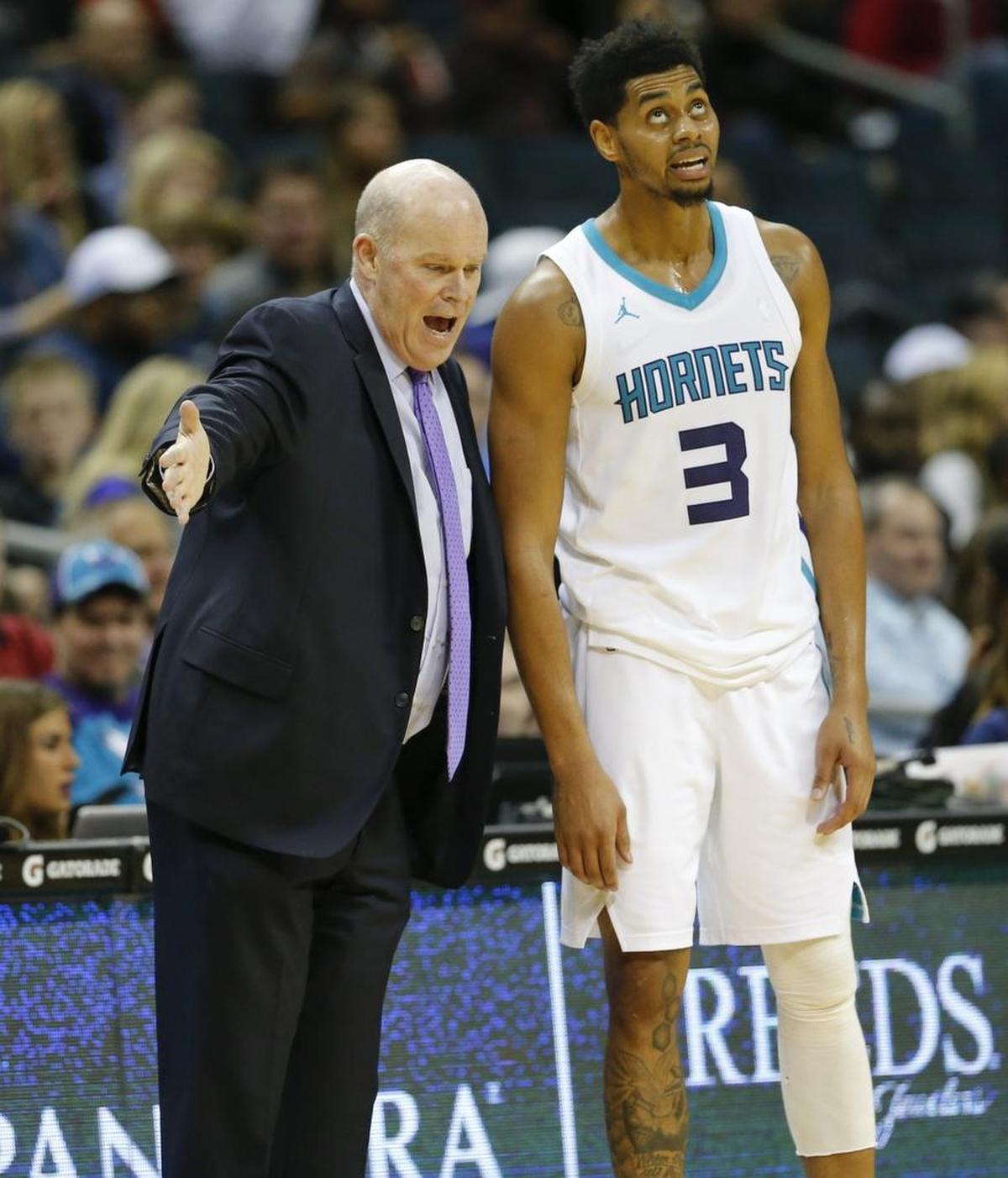 Charlotte Hornets coach Steve Clifford, left, says Jeremy Lamb (3) has earned significant minutes, regardless of whether he continues as a starter.