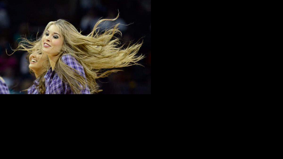 
 The Charlotte Hornets Honey Bees perform at mid court during Wednesday night's game played at Time Warner Cable Arena, March 11, 2015. The Sacramento Kings defeated the Charlotte Hornets 113-106.
