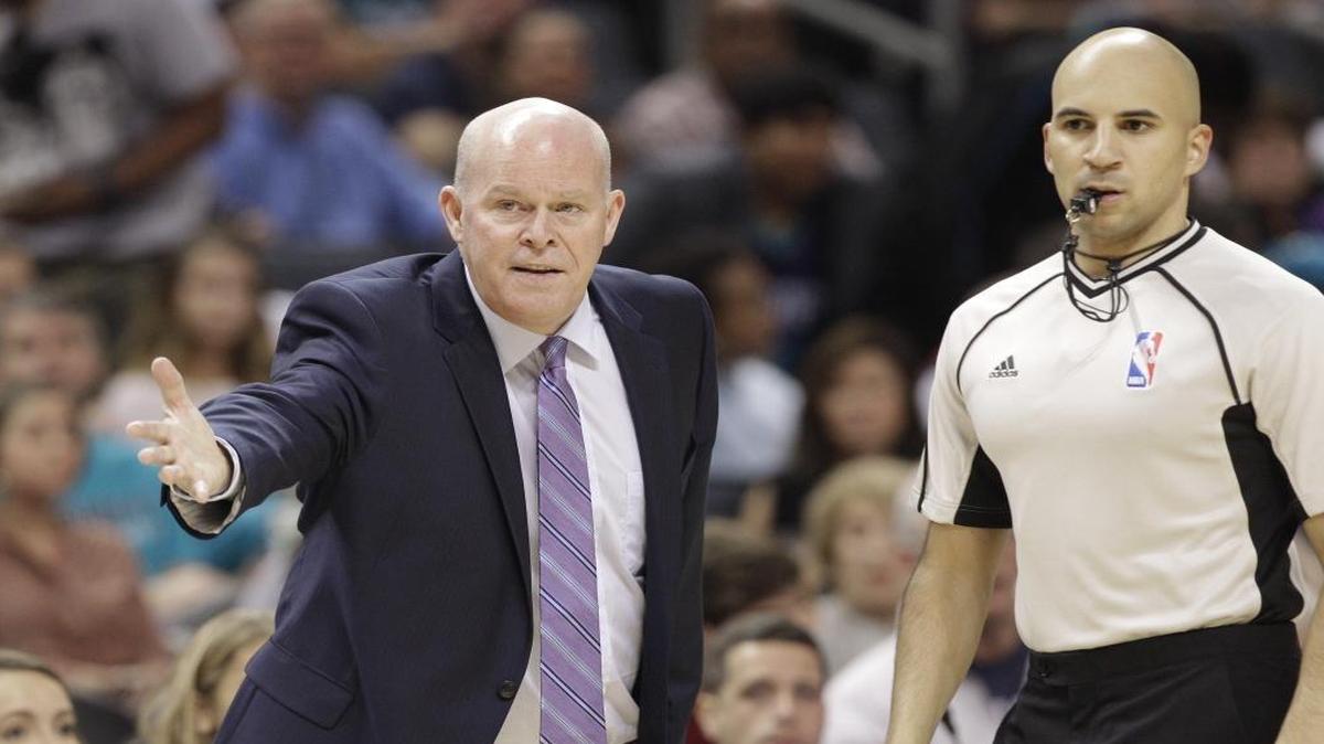 Charlotte Hornets head coach Steve Clifford, left, expressed disappointment in his team’s second-half defense in Saturday’s 104-98 loss to the Boston Celtics.