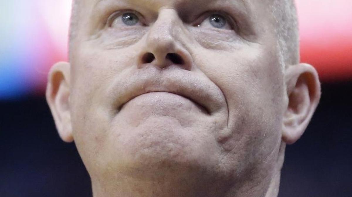 Charlotte Hornets head coach Steve Clifford looks at the scoreboard during the second half of Wednesday’s 102-73 loss to the Utah Jazz in Salt Lake City.
