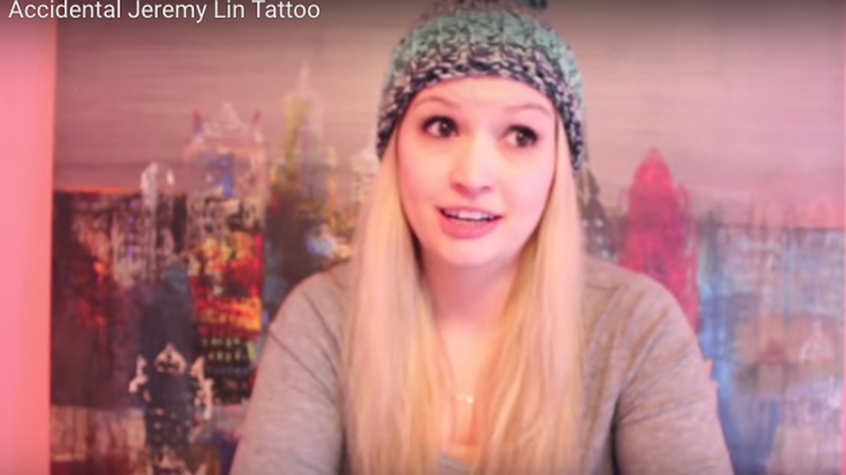 Screenshot from Holland Christensen’s confessional YouTube video.