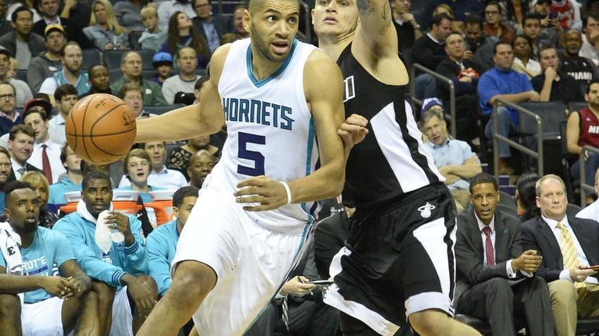 Small forward Nicolas Batum (5) is coming off his second triple-double as a Charlotte Hornet Tuesday in Philadelphia.