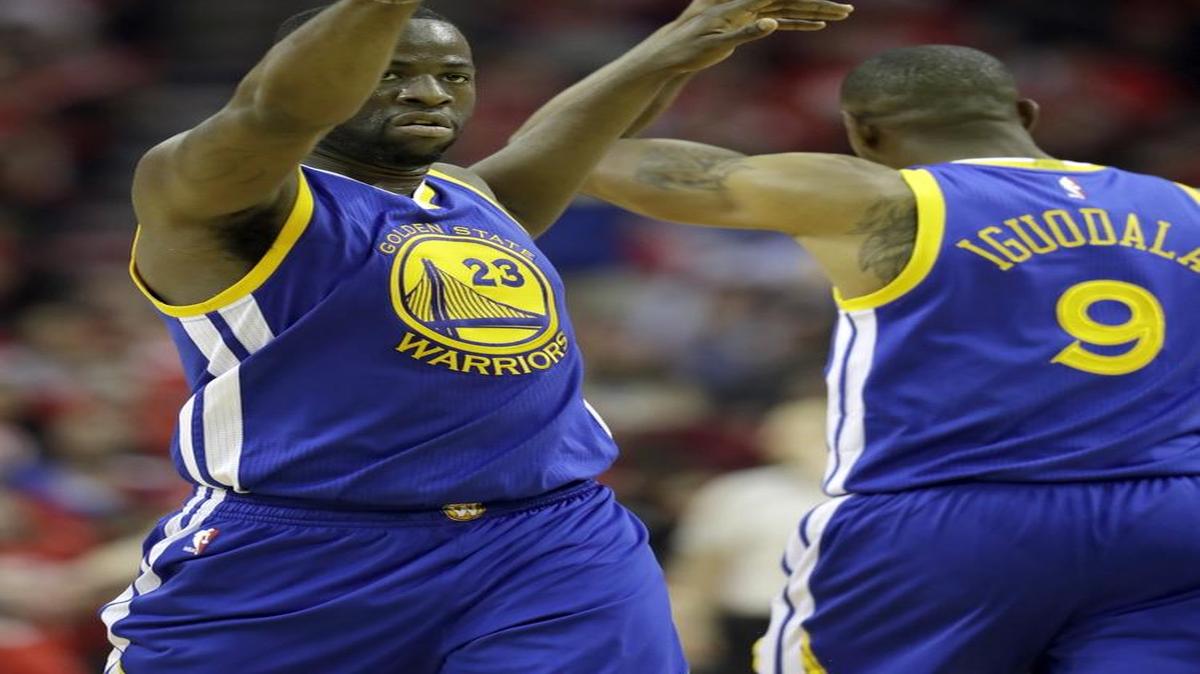 The Golden State Warriors’ Draymond Green (left) and Andre Iguodala are two of the interchangeable defenders who make the reigning NBA champions so tough.