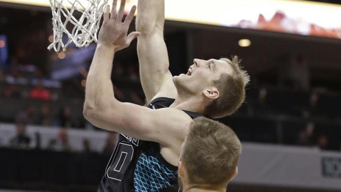 Charlotte Hornets' Cody Zeller shoots during the first half of Friday’s game. Zeller returned after missing 21 games with a torn meniscus.