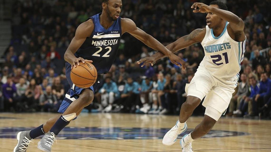 Charlotte Hornets forward Treveon Graham, right, has the versatility to play several positions. That could be handy, with Cody Zeller and Frank Kaminsky both out for undetermined periods with injury.