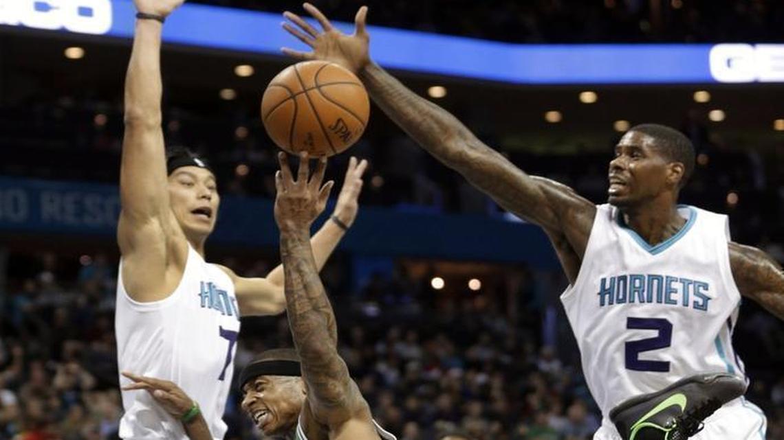 Charlotte Hornets Jeremy Lin (left) and Marvin Williams (right) provide multi-position versatility as a hedge against the team’s current injury bug.