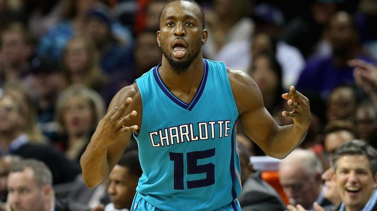 Up next for Kemba Walker and the Charlotte Hornets: A relatively rare Sunday afternoon home game, against the Milwaukee Bucks, at Time Warner Cable Arena at 2 p.m. CHARLOTTE, NC - NOVEMBER 27: Kemba Walker #15 of the Charlotte Hornets reacts after making a shot during their game against the Cleveland Cavaliers at Time Warner Cable Arena on November 27, 2015 in Charlotte, North Carolina. NBA - NOTE TO USER: User expressly acknowledges and agrees that, by downloading and or using this photograph, User is consenting to the terms and conditions of the Getty Images License Agreement. (Photo by Streeter Lecka/Getty Images)