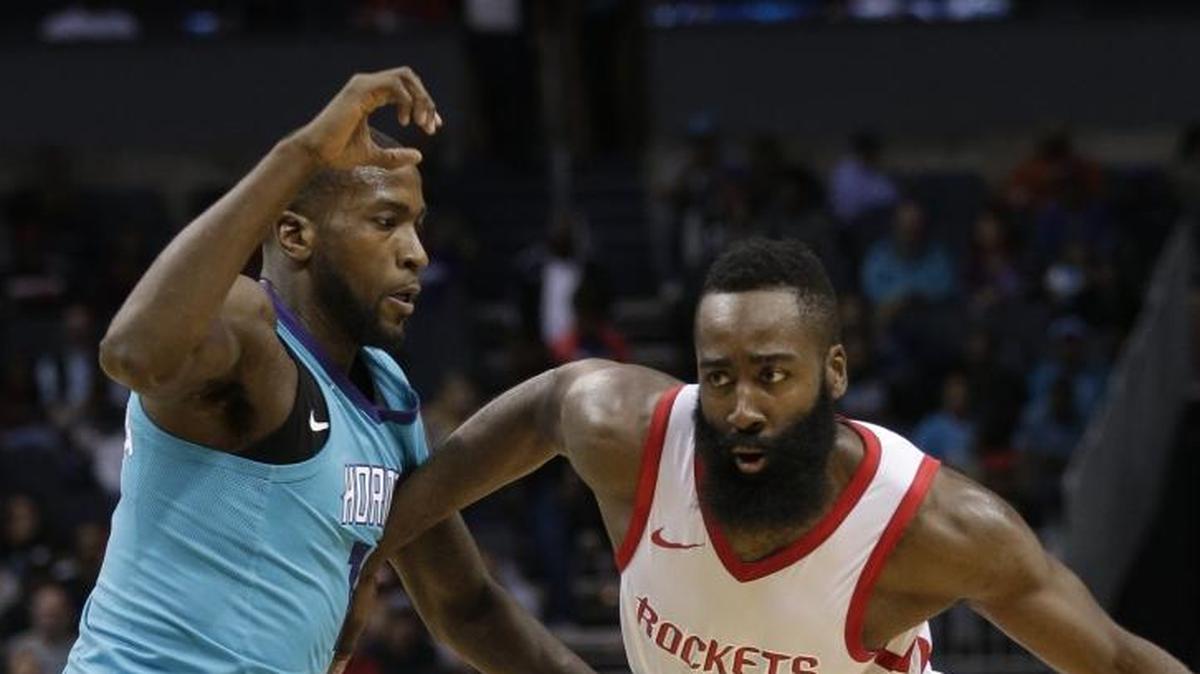 Charlotte Hornet Michael Kidd-Gilchrist, guarding Houston Rockets' James Harden earlier this season, will miss his sixth game of the season Tuesday, with an excused personal absence.