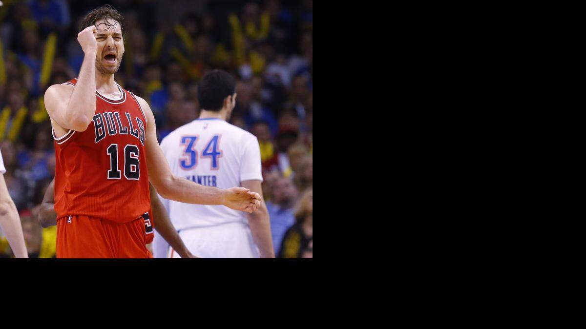 
Center-forward Pau Gasol (16) has been a terrific free-agent signing this season for the Chicago Bulls
