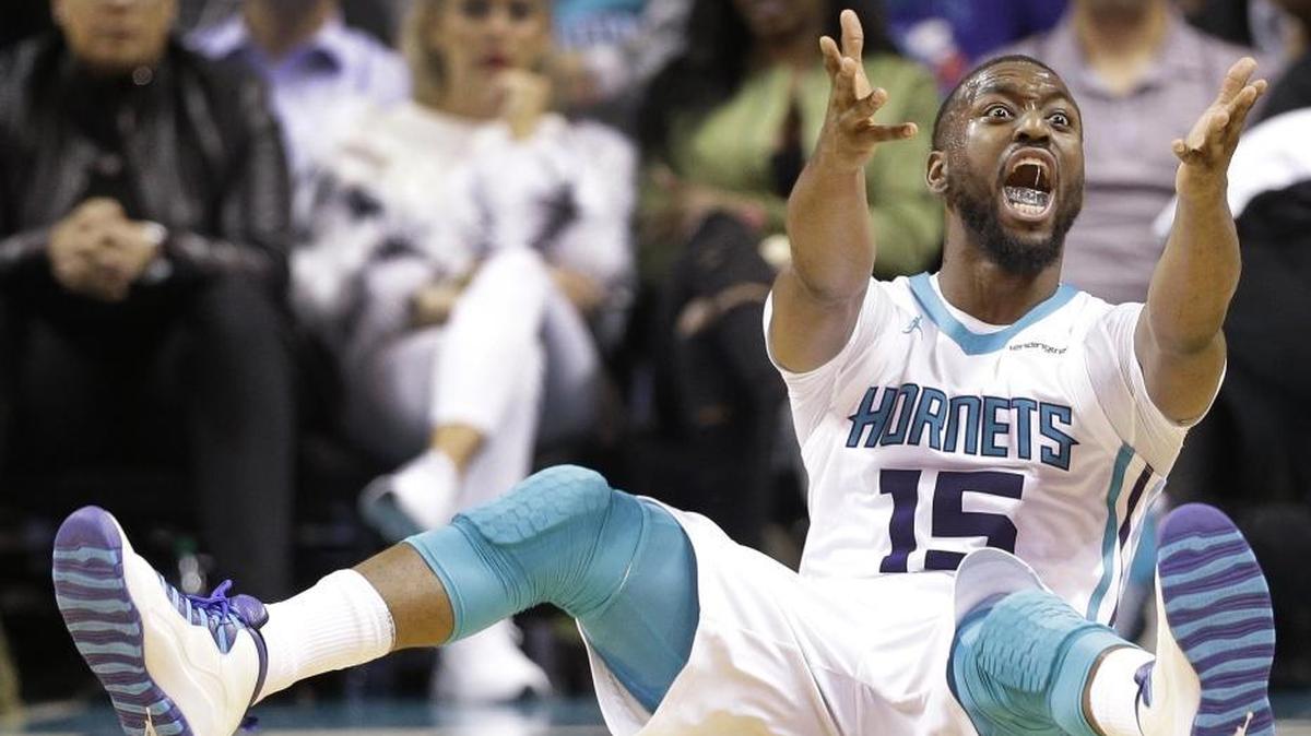 Kemba Walker (15) brought an emotional energy the Charlotte Hornets needed Monday to break a four-game losing streak.