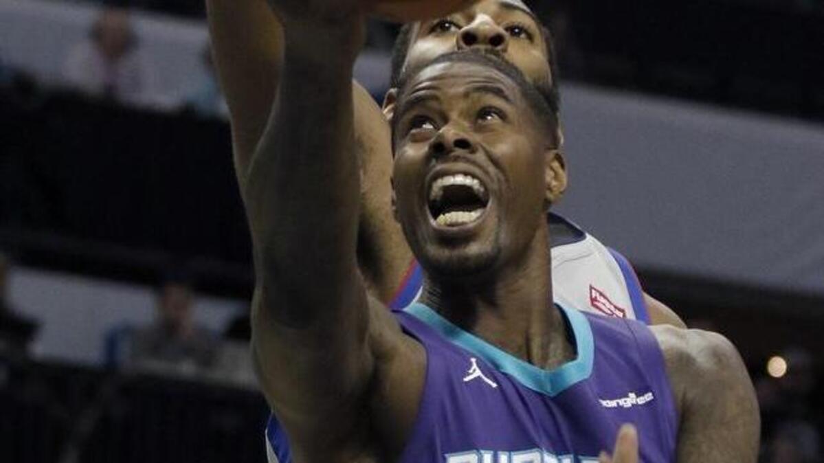 Charlotte Hornets forward Marvin Williams (2) had the toughest defensive matchup in Sunday’s win against Detroit, guarding the Pistons’ multitime All-Star Blake Griffin. He also scored eight points.