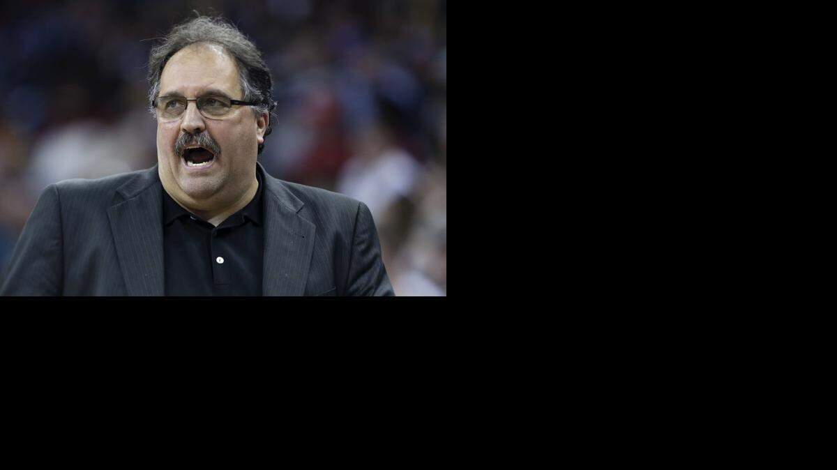 
Charlotte Hornets coach Steve Clifford goes up against his mentor, Detroit Pistons coach Stan Van Gundy (pictured), Sunday in Auburn Hills, Mich.
